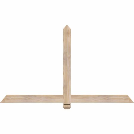 Ekena Millwork Eugene Smooth Timber Gable Bracket, Douglas Fir, 60"W x 35"H x 1 1/2"D x 3 1/2"F, 14/12 Pitch GBW060X35X0204EUG00SDF
